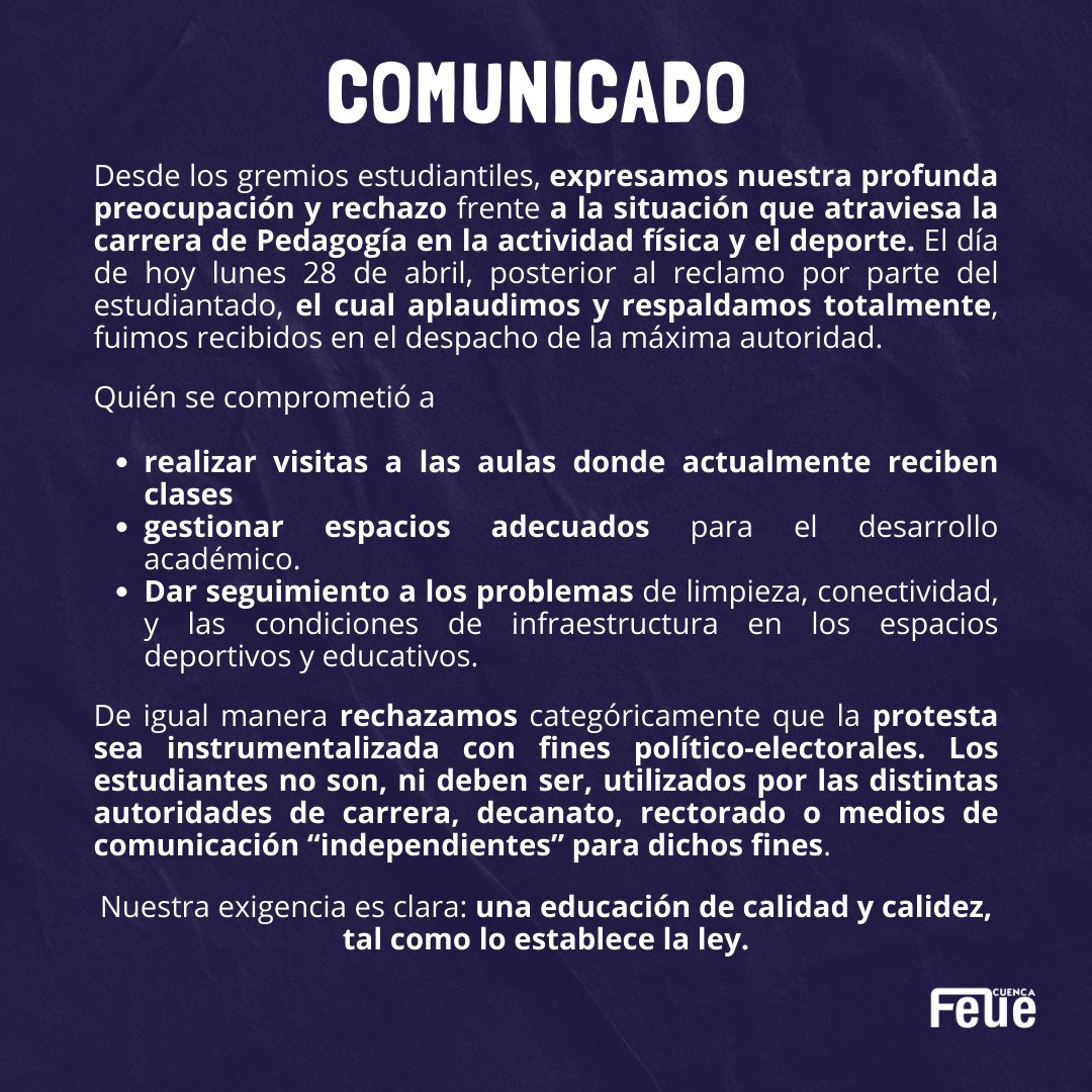 FEUE Cuenca tweet media