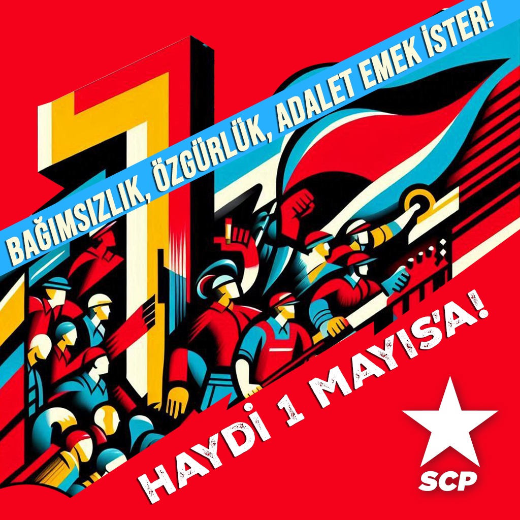 1 Mayıs'ta Bağımsızlık, Özgürlük, Adalet ve Hukuk için; Emeğimizin ve Alın terimizin karşılığını almak için alanlarda olacağız. #1Mayıs

SCP Ankara İl Örgütü olarak saat 11.30'da AKM Metro Durağı Çıkışındayız!