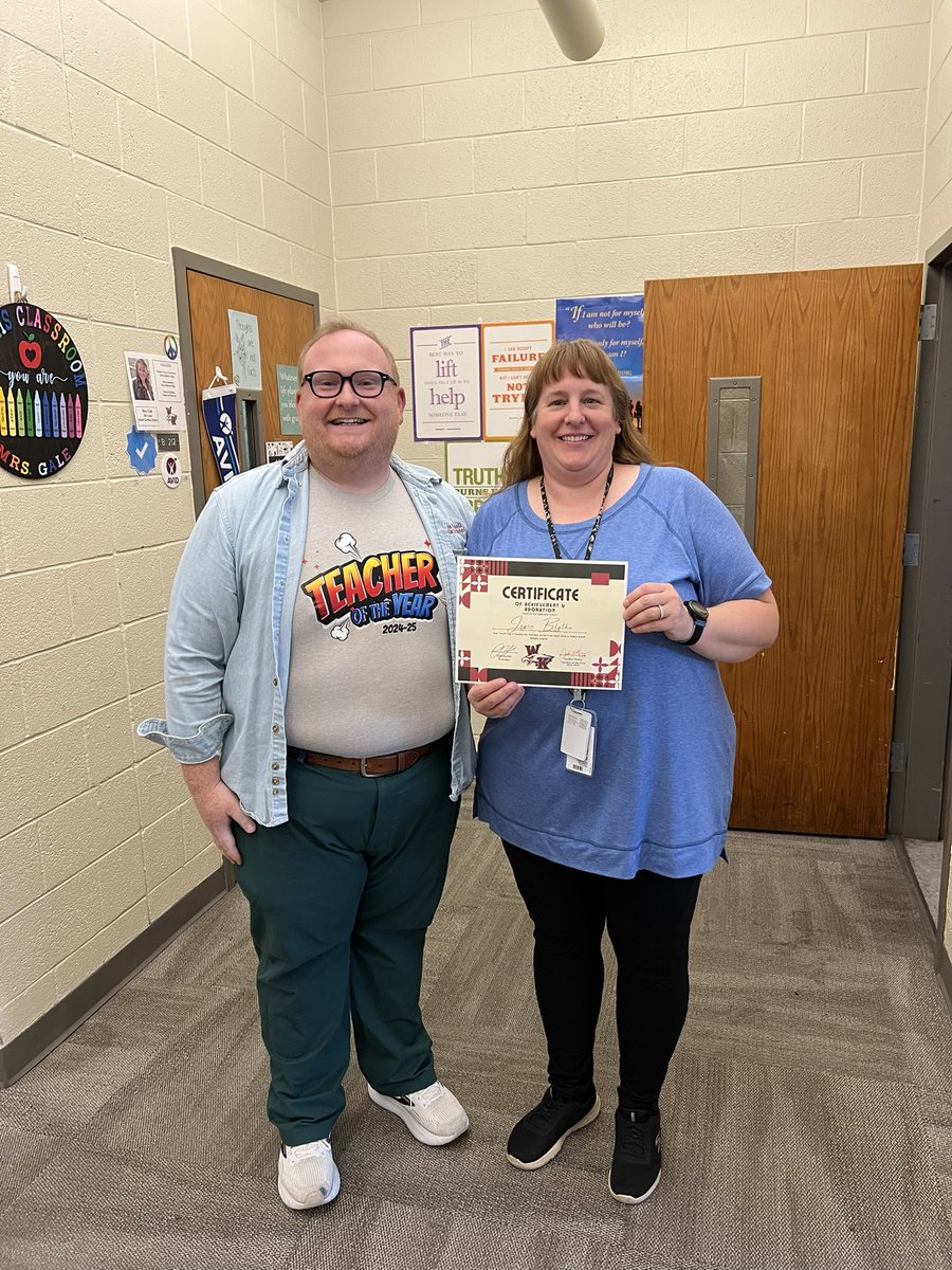 So proud of our finalists for teacher of the year. #warhawksrule