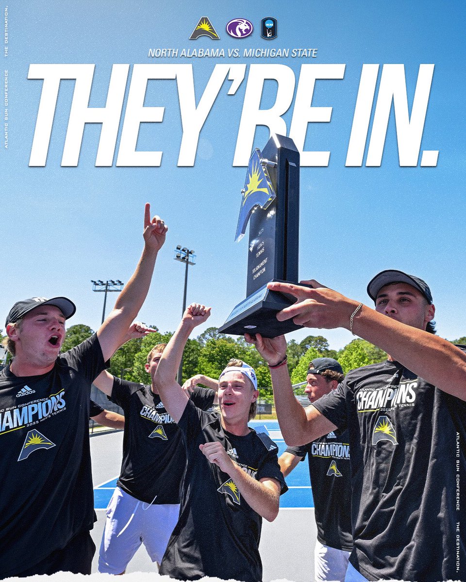 The matchup is set! <a href="/UNATennis/">North Alabama Tennis</a> will face Michigan State 🔐👏