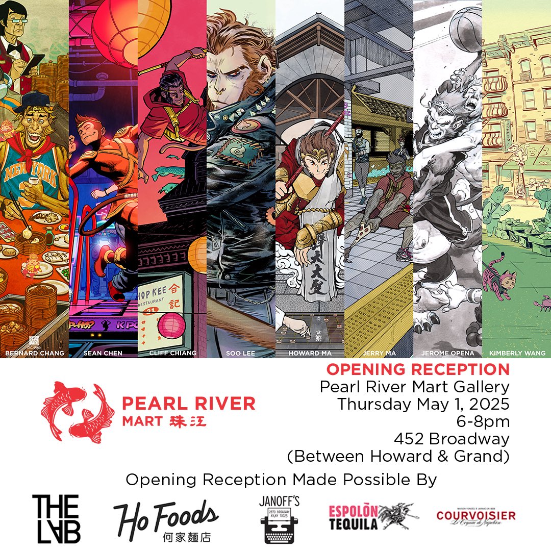 NYAFF's tweet photo. Celebrate AANHPI Heritage Month with this exhibition inspired by the mythical Chinese folk hero, the Monkey King! Curated by graphic novel artist Jerry Ma @epicprops this Thursday 5/1 https://t.co/bEaQsRQoUQ