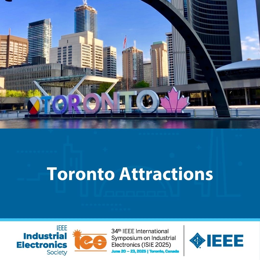 ieeeisie2025's tweet image. 🏙️ Explore Toronto during #ISIE2025!

From the CN Tower to the Distillery District, discover top attractions, food, and culture.

Make the most of your visit!
#ExploreToronto #VisitToronto