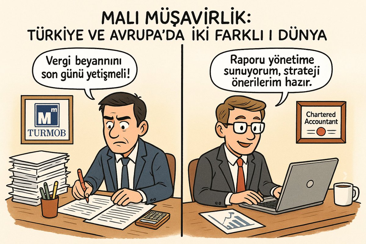 Yapay zekaya hic bir yorum katmadan Türk ve Avrupali mali musaviri gorsellermisin dedim sonuç; #KurumlarVergisiUzatılsın