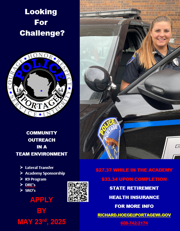 PolicePortage's tweet photo. We are Hiring https://t.co/PFKc4aE6Xo