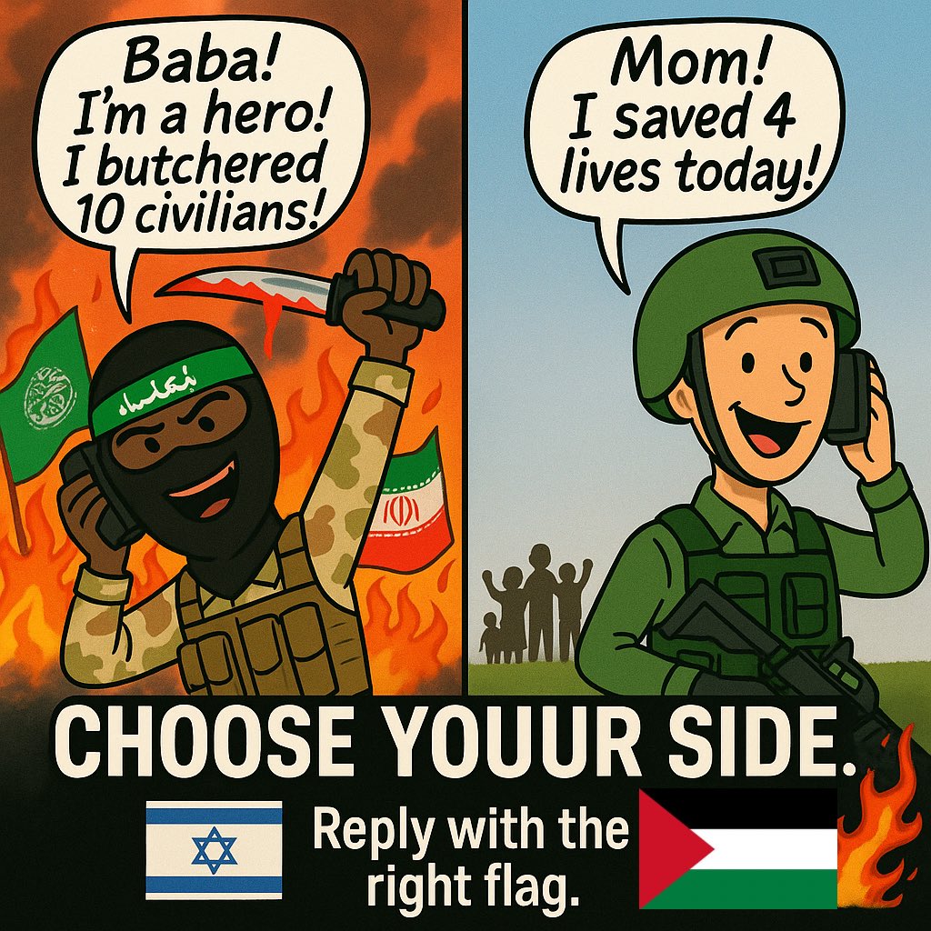 Pick your flag. Choose your side.
🇮🇱👇🏽