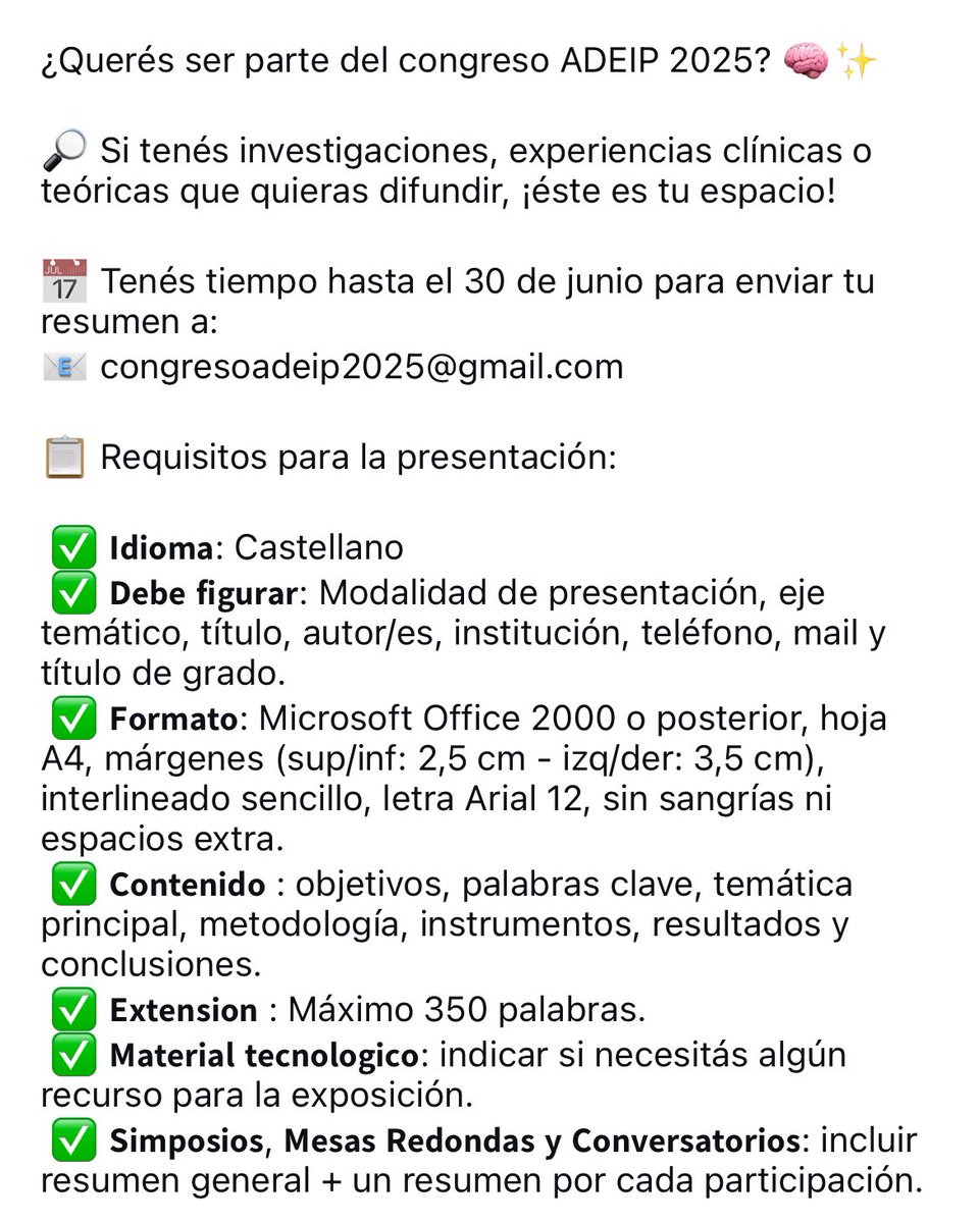 CongresoAdeip's tweet photo. #CongresoPsicodiagnóstico
#ADEIP
#Psicología https://t.co/KTe1AU2Q5u