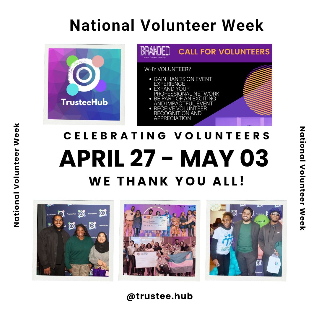 trustee_hub's tweet photo. Celebrating volunteers  for #NationalVolunteerWeek May 2nd @BrandedTO 🎟 

Code: Branded2025FREE🔥 

We’re beyond grateful for every volunteer who has helped along the way!  You are the heartbeat of our community please fill out form to join us 🫶🏽

https://t.co/g3oNgXBc1X https://t.co/rCnjsbbz07