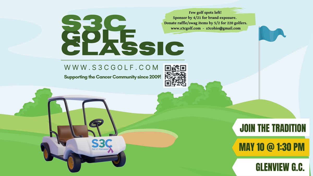 S3C_INC's tweet photo. 12 days out from the S3C Golf Classic! 🌟 Rain or shine, rookie or pro — we show up, swing hard, and play for something BIGGER. 💪 Limited spots left. Rally your squad &amp; sign up NOW: https://t.co/V1pZCubELu 🏌️‍♂️ #S3CGolf #PlayForThem https://t.co/3H4ugOnxCt