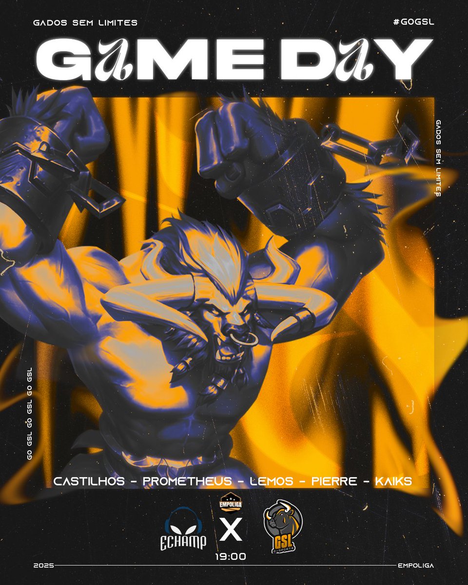 Gados Sem Limites E-Sports (@gslcorp) on Twitter photo É DIA DE EMPOLIGA, PARA GARANTIR O 3-1 🔥
🏆 Empoliga Major
🆚<a href="/echampgaming/">E-champ Gaming 👽</a>
28/05 - 19:00h
🗺️ MD1
Entramos em rift hoje em busca de garantir o topo da tabela no final dessa semana 2 de <a href="/EmpoligaVP/">Empoliga VP</a>, o jogo será transmitida, contamos com o apoio de todos. É DIA DE EMPOLIGA, PARA GARANTIR O 3-1 🔥
🏆 Empoliga Major
🆚<a href="/echampgaming/">E-champ Gaming 👽</a>
28/05 - 19:00h
🗺️ MD1
Entramos em rift hoje em busca de garantir o topo da tabela no final dessa semana 2 de <a href="/EmpoligaVP/">Empoliga VP</a>, o jogo será transmitida, contamos com o apoio de todos.