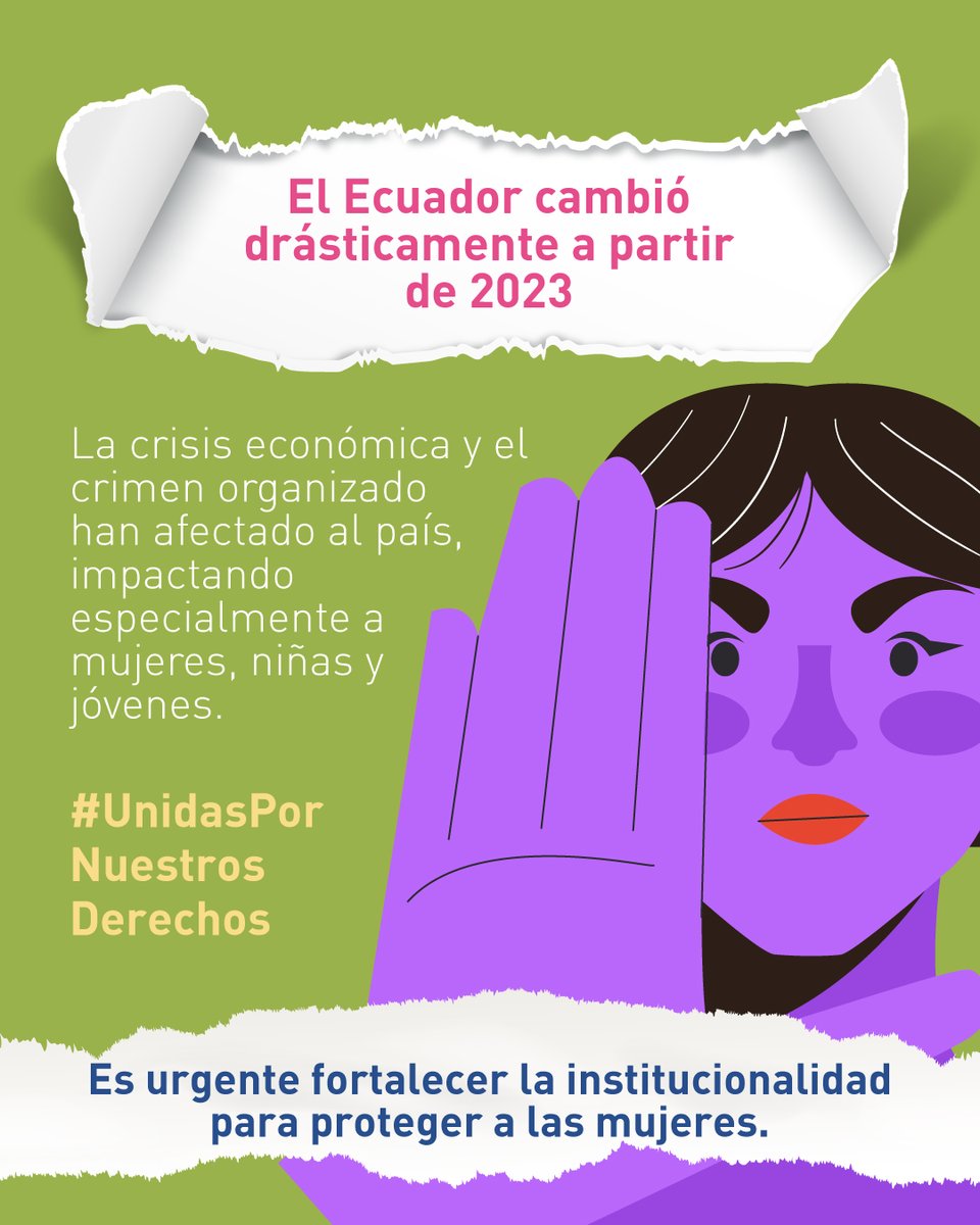 ¡La crisis económica ha aumentado la violencia, hay más riesgo y más impunidad!🚨En Ecuador, ser mujer es un peligro creciente😢

Necesitamos instituciones que actúen con firmeza para protegernos y prevenir la violencia machista⚖

No más excusas, ¡es cuestión de vida o muerte!💜