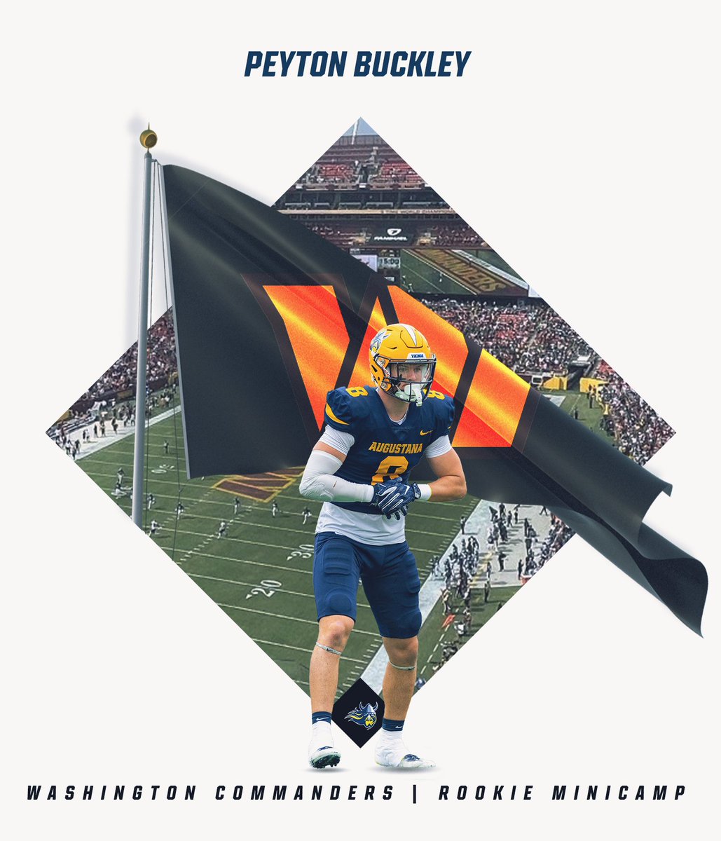Augustana Football (@augiefb) on Twitter photo Our All-American is off to DC 🫡
<a href="/peyton__buckley/">Peyton Buckley</a> is headed to rookie minicamp with the <a href="/Commanders/">Washington Commanders</a> ⚔️
#BuildingChampions ⚔️ #RaiseHail Our All-American is off to DC 🫡
<a href="/peyton__buckley/">Peyton Buckley</a> is headed to rookie minicamp with the <a href="/Commanders/">Washington Commanders</a> ⚔️
#BuildingChampions ⚔️ #RaiseHail