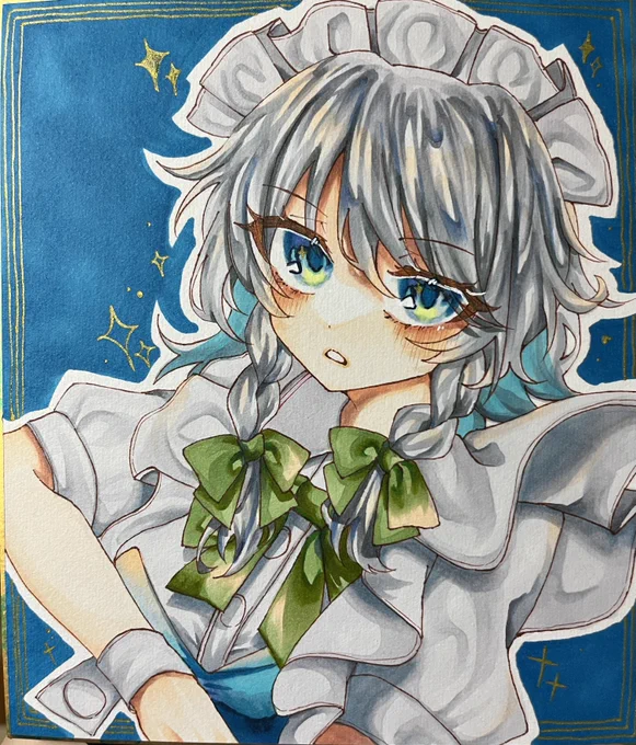 咲夜さん!色紙! #東方Project  #十六夜咲夜 
