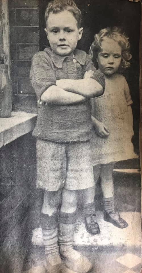 Remembering the Blitz 1941:

Freddy Harrison (aged 6).  With his little hands  he tore away debris and rescued sister Winifred Mary (in picture).  Then, together they dug out and saved baby sister Joybells....
Bit by bit, these great little heroes, worked