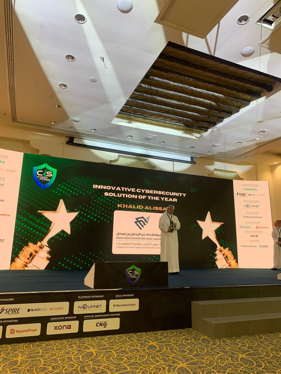AlissaKhalid's tweet photo. فخور و الحمدلله بحصولي على جائزة
Innovative cybersecurity solution of the year
كل الشكر لمؤتمر #cyberforge و المنظمين لهذا الحدث المميز
Proud to receive the award of
Innovative cybersecurity solution of the year
At the #Cyberforge summit
#CyberSecurity #OT_security #Innovate https://t.co/EcOSpapNez