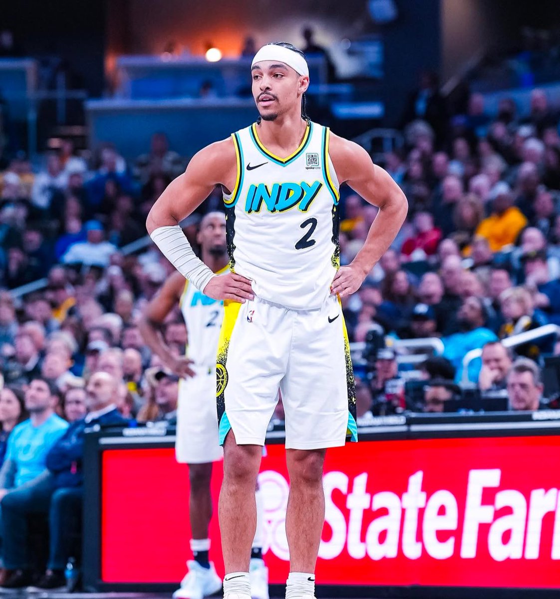 Andrew Nembhard over his last 10 playoff games: 

- 17.9 PPG 
- 6.1 APG 
- 56/50/88 splits 
- 66% true shooting