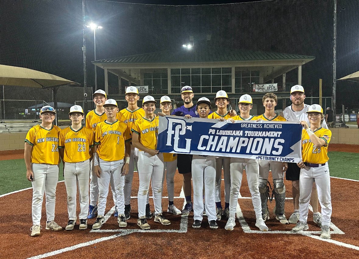 NOBrassBaseball's tweet photo. Big weekend for the Brass Program, finishing 7-2! 

- 13U won the weekend, finishing 3-1 in the Big Easy Classic. 

- 14U opened up the season going 4-1 and winning the PG Capital City Shootout
They capped off the weekend with an extra inning victory over Traction Canes Black https://t.co/2Oybn7SJAb