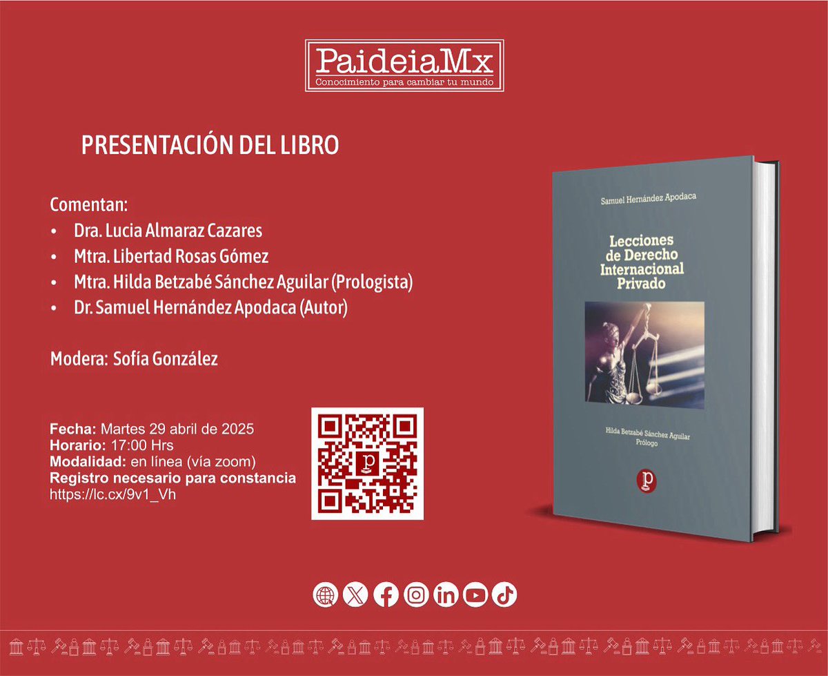 Presentación de libro.

Fecha: Martes 29 abril de 2025
Horario: 17:00 Hrs
Modalidad: en línea (vía zoom)
Registro necesario para constancia
lc.cx/9v1_Vh