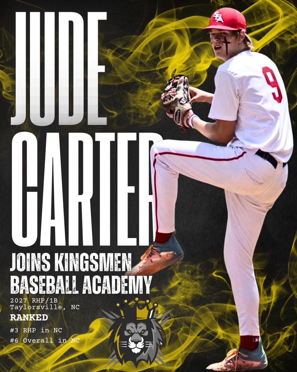 Incoming Kingsman!!
Welcome Jude Carter to the family👑
#kingsmenbaseballacademy