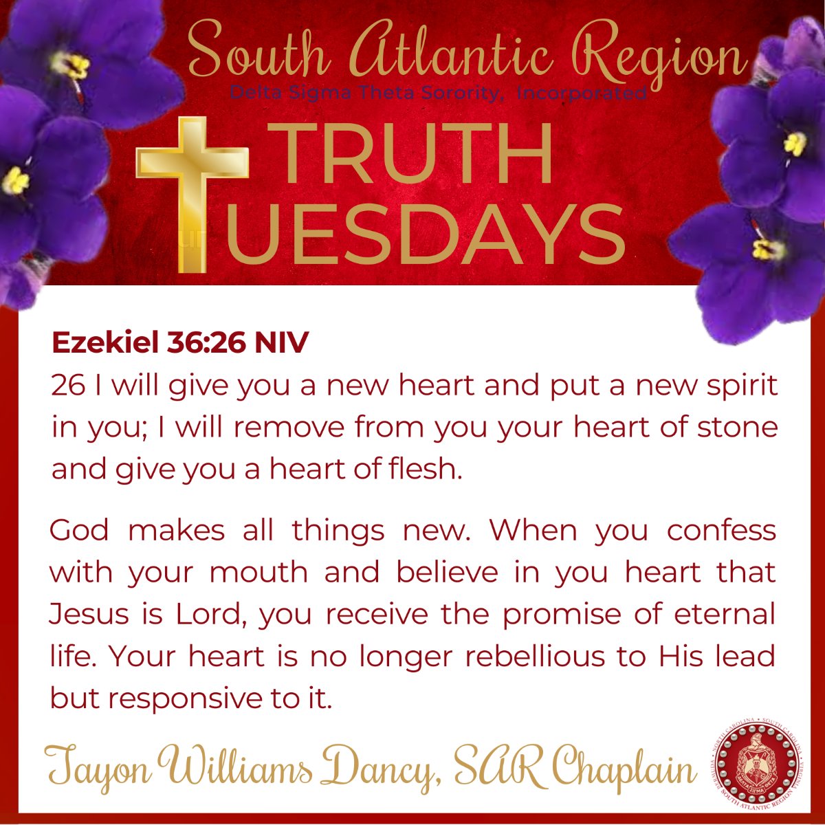 All Things New:

I've been praying that you be made new today. When in Christ, old things pass away, and you become a new creature. There is no greater legacy than that of salvation given as a free gift, by God the Father. Receive His free gift today. Tomorrow is not promised.