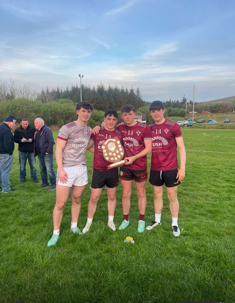 Well done to the Na Fianna minors who won the Division 1 Central League Final today defeating Laune Rangers in a thriller in Dromid. 2-14 to 2-13 

Well done to team and management and to Derrynane players involved Adam Corridan Tom Clifford Cillian O’Sullivan and Fionan Foley.