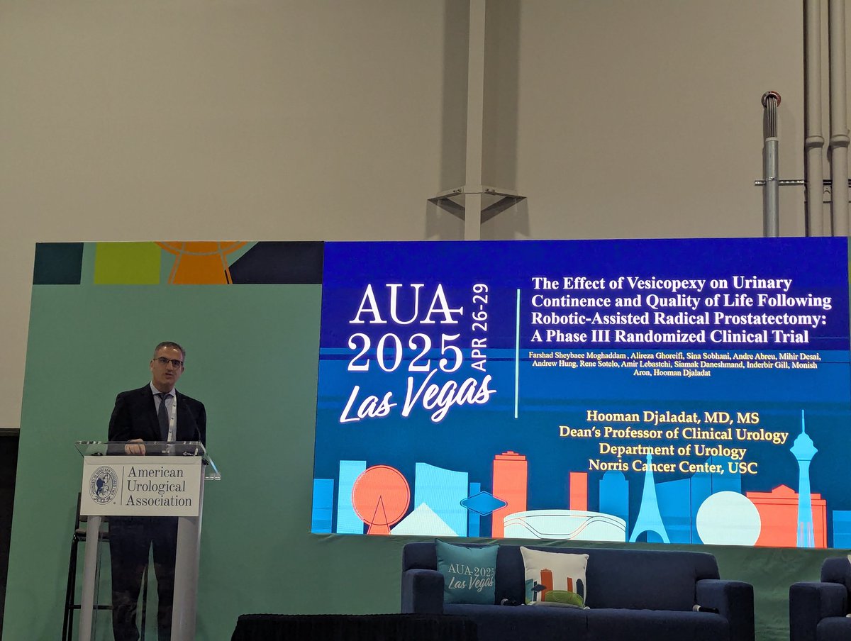 Masatomo Kaneko (@kanekomasatomo) on Twitter photo Thrilled to see the phase 3 RCT of vesicopexy on urinary continence and QOL following RARP, led by <a href="/Hoomandjaladat/">Dr. Hooman Djaladat</a>, presented at the Clinical Trials in Progress session! A truly impactful study on a critical topic. #AUA25 <a href="/alirezaghoreifi/">Alireza Ghoreifi, MD</a> <a href="/FarshadSheybaee/">Farshad Sheybaee Moghaddam</a> <a href="/USC_Urology/">USC Urology</a> Thrilled to see the phase 3 RCT of vesicopexy on urinary continence and QOL following RARP, led by <a href="/Hoomandjaladat/">Dr. Hooman Djaladat</a>, presented at the Clinical Trials in Progress session! A truly impactful study on a critical topic. #AUA25 <a href="/alirezaghoreifi/">Alireza Ghoreifi, MD</a> <a href="/FarshadSheybaee/">Farshad Sheybaee Moghaddam</a> <a href="/USC_Urology/">USC Urology</a>