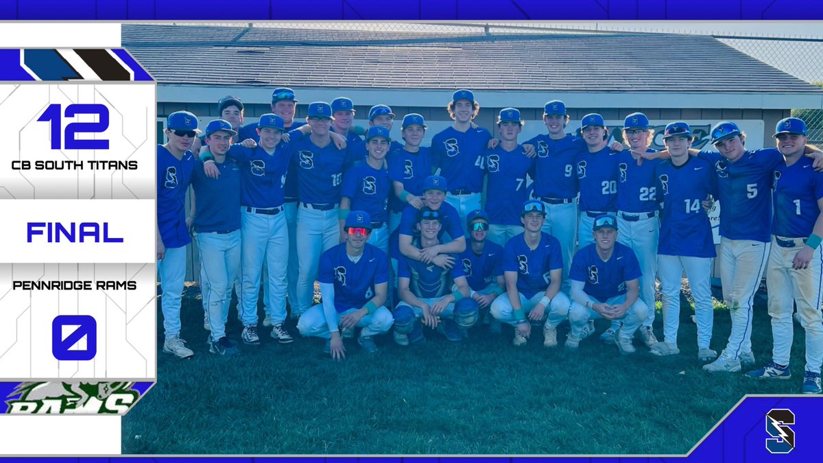 FINAL SCORE: <a href="/CBSouthHS/">CB South</a> <a href="/CBSouthBaseball/">CB South Baseball</a> pitcher Luke Hillegass tosses a no-hitter as the Titans roll to 12-0 victory over Pennridge in <a href="/SOLsports/">SOLsports</a> <a href="/PIAASports/">PIAA</a> play on Monday! #TitansWin #ROW #CBSouthAthletics