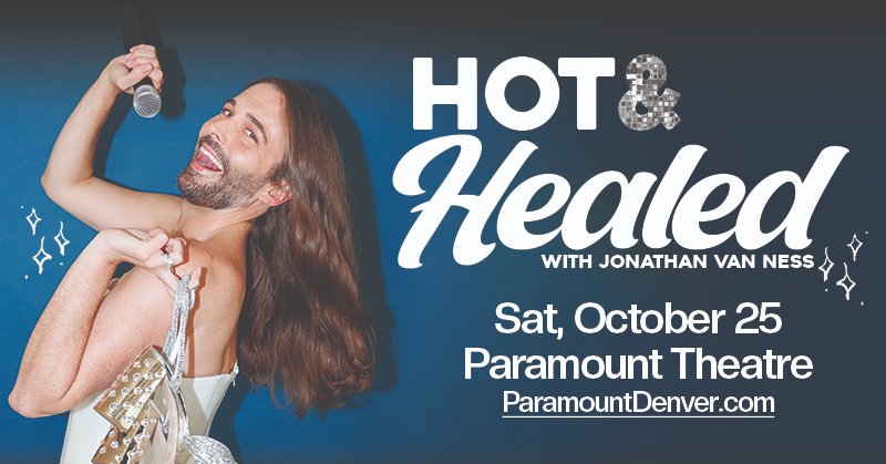 Comedy Works Entertainment (@comedyworksent) on Twitter photo 🎉JUST ANNOUNCED!🎉 Jonathan Van Ness (<a href="/jvn/">Jonathan Van Ness</a>): Hot and Healed is coming to <a href="/paramountdenver/">Paramount Denver</a> on Saturday, October 25. Tickets are on sale Friday, May 2 at 10am.
🎟 - ticketmaster.com/event/1E006297… 🎉JUST ANNOUNCED!🎉 Jonathan Van Ness (<a href="/jvn/">Jonathan Van Ness</a>): Hot and Healed is coming to <a href="/paramountdenver/">Paramount Denver</a> on Saturday, October 25. Tickets are on sale Friday, May 2 at 10am.
🎟 - ticketmaster.com/event/1E006297…