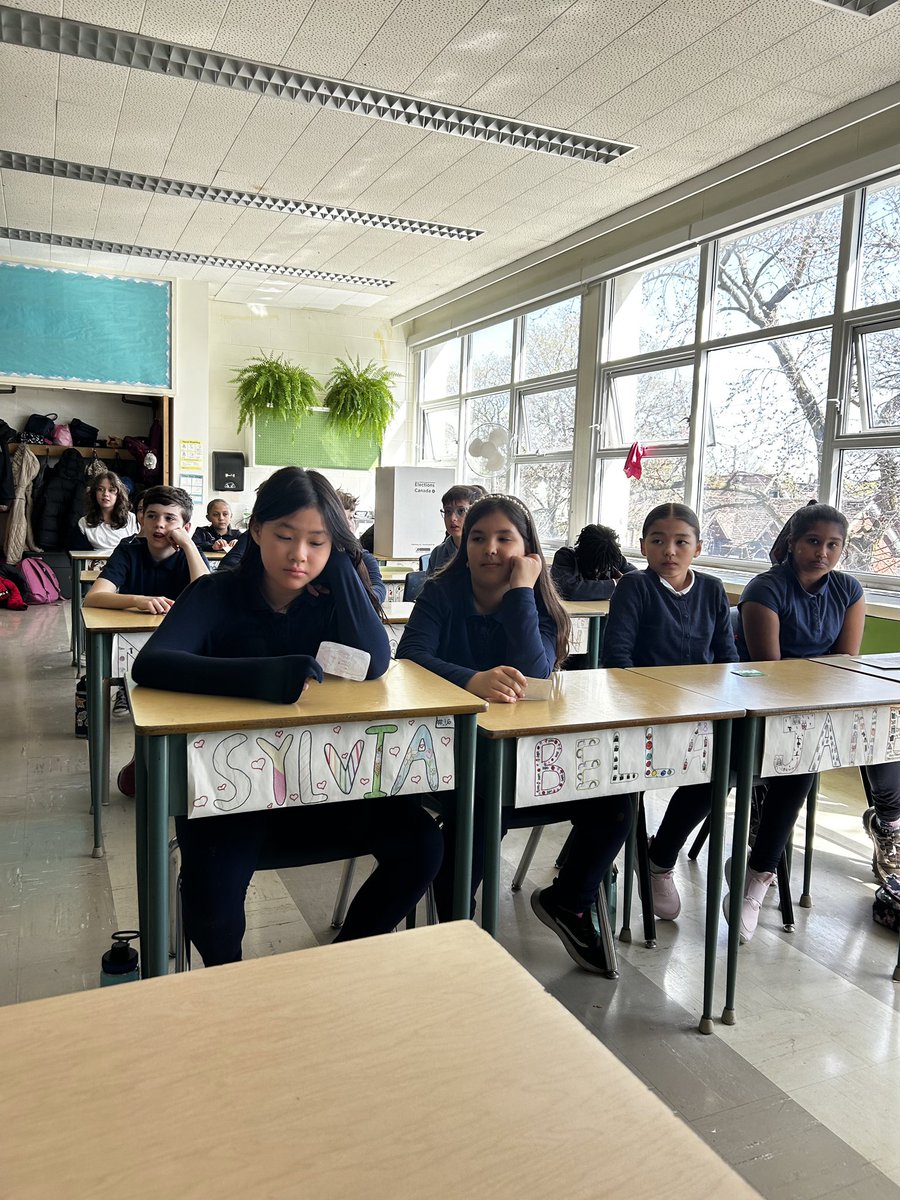 Today our grade 4/5 class took part in the student Canada votes experience lead by Mr. Palozzi. A wonderful experience, teaching our students about the importance of exercising your Democratic right to vote <a href="/TCDSB_RDAddario/">Robert D’Addario</a> <a href="/TCDSB/">Toronto Catholic District School Board</a> <a href="/Piotrok/">Ms P, EdD</a> <a href="/ZebbyMartins/">Zebby Martins</a>