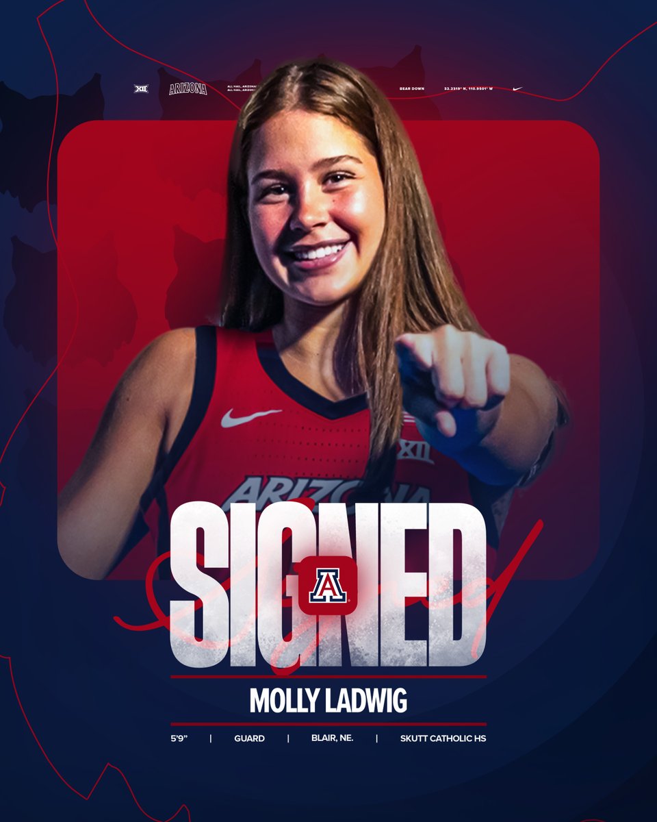 Arizona Basketball (@arizonawbb) on Twitter photo Welcome to the Wildcat Family, Molly Ladwig! 🌵 Welcome to the Wildcat Family, Molly Ladwig! 🌵