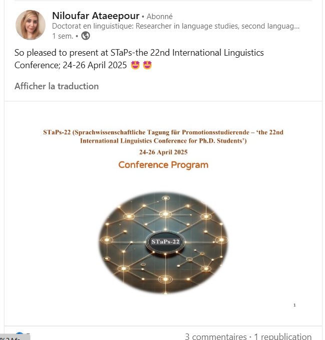Staps20Conf tweet picture