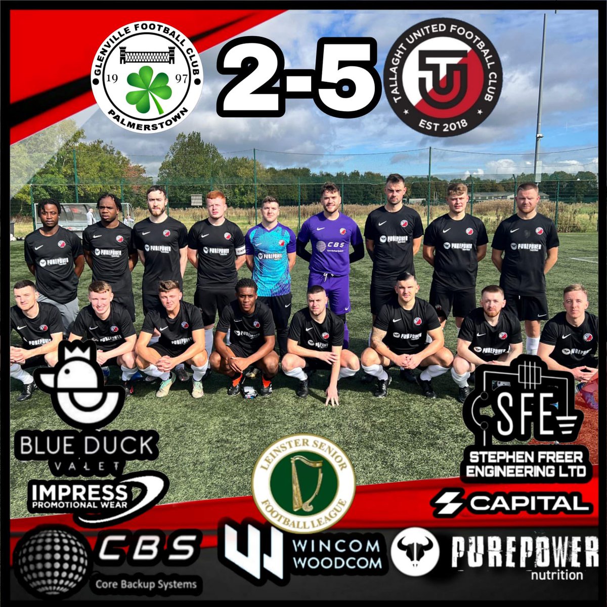 ⚽️Match Result⚽️

Glenville FC 2-5 Tallaght United

Our lads take three points on the road against a tough Glenville side. A deserved win and we now turn our attention to Saturday.

Goal scorers
Larry ⚽️
Brady ⚽️
Bax ⚽️
Liam ⚽️⚽️

Cmon Tallaght
#TallaghtUnited