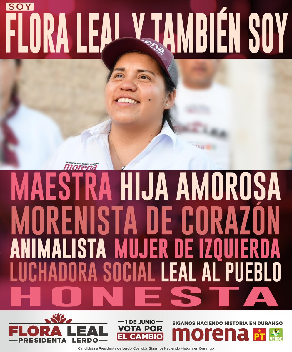 FloraLeal7's tweet photo. Desde pequeña entendí cuáles eran mis luchas, porque vi de cerca las desigualdades.
Mi formación como educadora reforzó ese instinto protector para luchar por las causas del pueblo.

Esto es un poco de lo que soy y de lo que he sido. 💜💜✨

#LealAlPueblo #FloraPresidenta https://t.co/ba12feilXQ