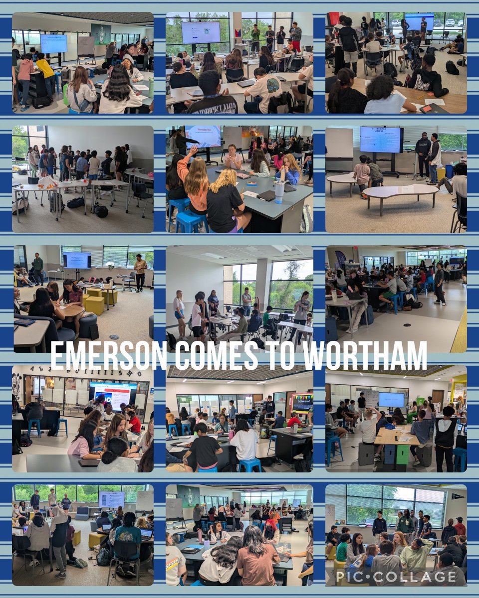 <a href="/EHSFrisco/">Emerson High School</a> seniors came to teach <a href="/WeAreWortham/">WeAreWorthamIntermediate</a> 6th graders what it means to be a Maverick. It was so fun and so cool to see the two groups interact. Truly a joy! #BuiltDifferent #BeAMaverick #FISDAllStars