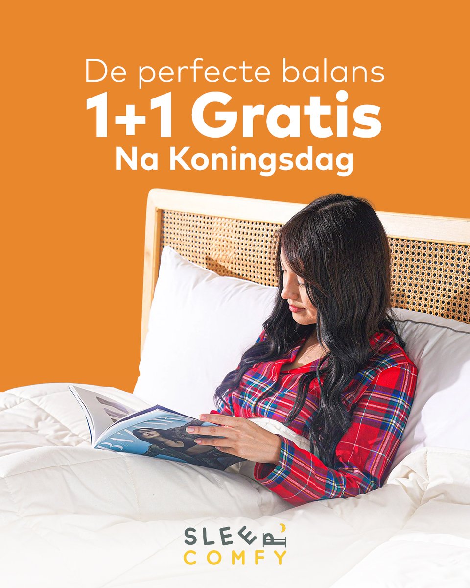 Sleepcomfynl's tweet image. 🎉 Koningsdagactie bij Sleepy Comfy!
 Koop één 4 Seizoenen Wollen Dekbed, krijg er één GRATIS! 🛏️👑 Vier comfort deze Koningsdag! #sleepcomfy #koningsdag #1plus1