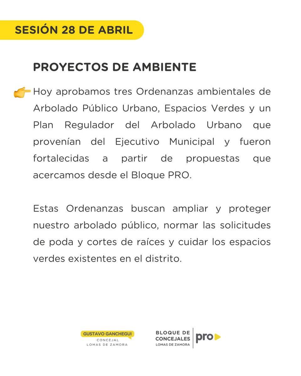 🔛 Hoy tuvimos sesión en el <a href="/concejoldez/">ConcejoLdeZ</a> y como siempre, les comparto un resumen de los proyectos presentados que contemplan 👉 pedidos de informe al Municipio y solicitudes que responden a pedidos o reclamos que me hicieron llegar ustedes los vecinos.