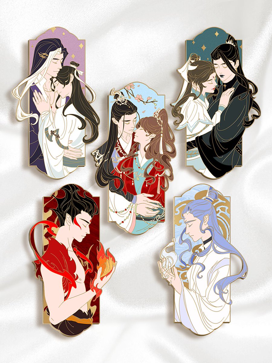 butchinelle's tweet image. ✨Shop update✨
Open PO on May 2nd; 12PM EST
I'm thrilled to introduce a new series where I explore characters I don't draw too often. I'm starting with Jing Wang and Li Yu from Pet Fish, Yanshen, Beefleaf, Nezha and Aobing.
I hope you'll see some of your favorites😊