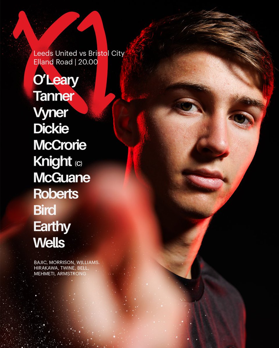 BristolCity's tweet photo. Your City side tonight. 📋

⬅️ Pring, Mehmeti
➡️ Roberts, Earthy https://t.co/nHlxK59FjM