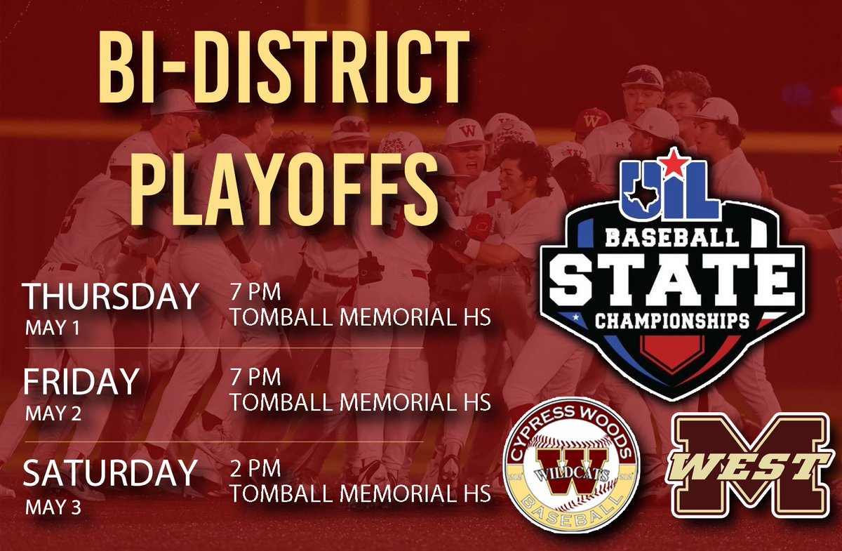 Cypress Woods Baseball (@cywoodsbaseball) on Twitter photo Round 1 Schedule is Here! Clear your schedule so you can come out and support us against Magnolia West this week! #212 <a href="/CW_Athletics/">Cy Woods Athletics 212</a> <a href="/CyWoods212/">Cypress Woods HS</a> Round 1 Schedule is Here! Clear your schedule so you can come out and support us against Magnolia West this week! #212 <a href="/CW_Athletics/">Cy Woods Athletics 212</a> <a href="/CyWoods212/">Cypress Woods HS</a>