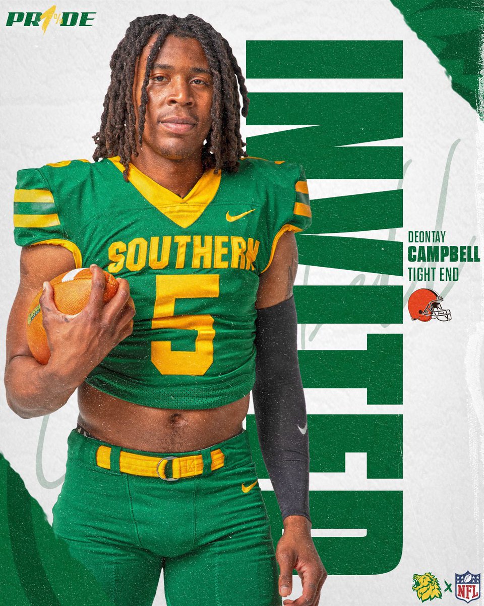Missouri Southern Football (@mosofootball) on Twitter photo Congrats to TE <a href="/CampbellDeontay/">Deontay Campbell</a> on earning a Rookie Mini Camp Invite with the <a href="/Browns/">Cleveland Browns</a>
#PR1DE #FAATE Congrats to TE <a href="/CampbellDeontay/">Deontay Campbell</a> on earning a Rookie Mini Camp Invite with the <a href="/Browns/">Cleveland Browns</a>
#PR1DE #FAATE