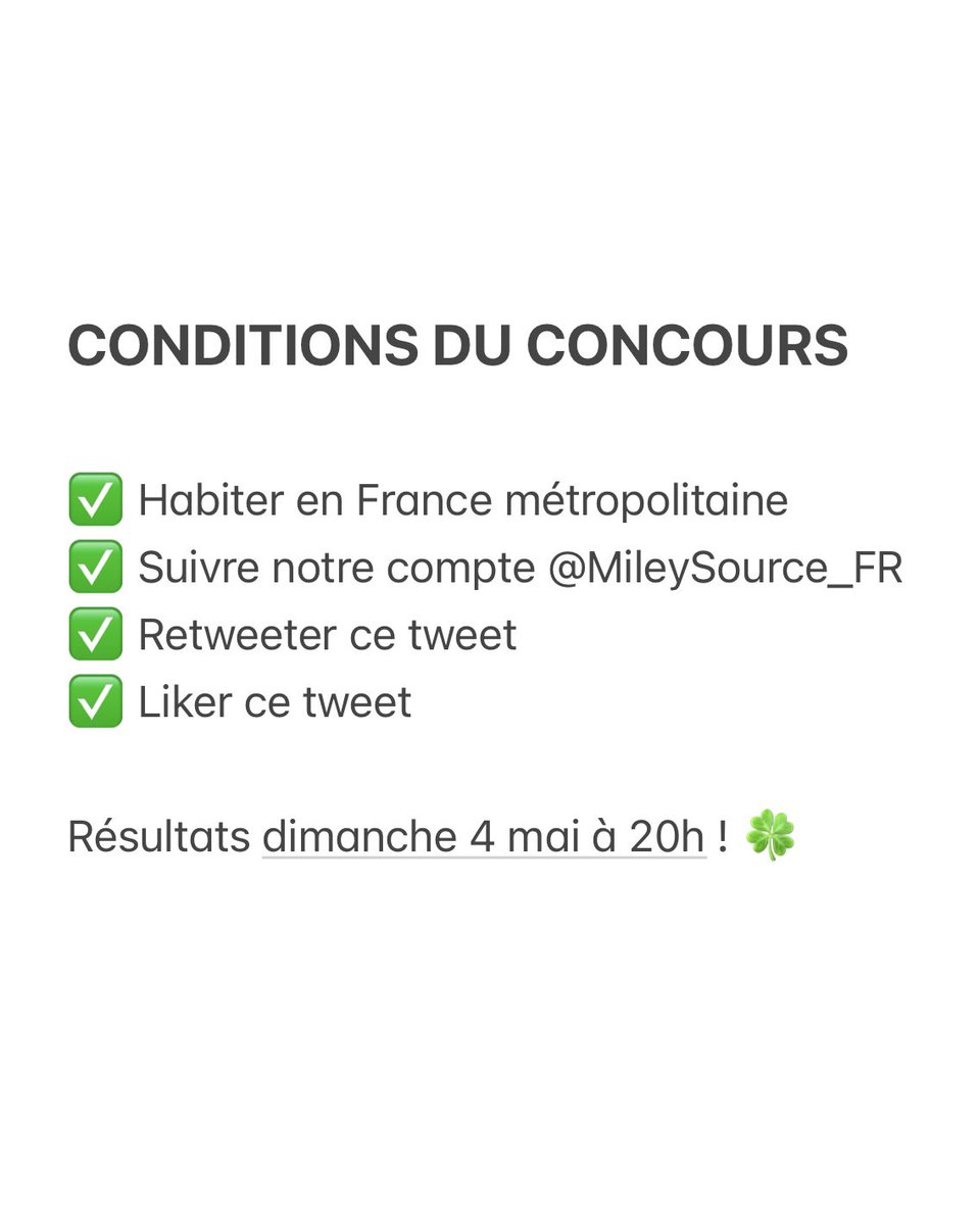 🚨 ALERTE CONCOURS !!!

Pour fêter le weekend de Miley à Paris et aussi pour remonter le moral de certains qui n’auraient pas pu la voir ni la rencontrer, nous vous offrons la possibilité de gagner cette carte dédicacée par Miley ce matin même ! 💙