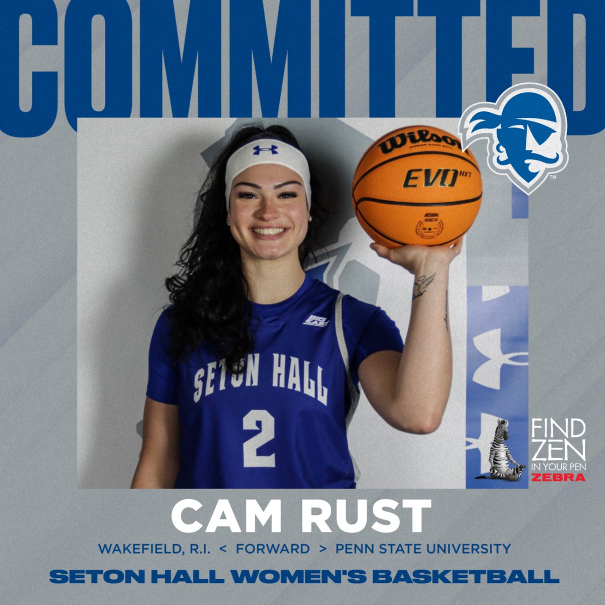 Seton Hall Women’s Basketball (@shuwbb) on Twitter photo 🚨🚨𝐍𝐄𝐖𝐂𝐎𝐌𝐄𝐑 𝐖𝐄𝐄𝐊🚨🚨
Super-excited to welcome 𝐂𝐀𝐌 𝐑𝐔𝐒𝐓 to the Seton Hall family!  We've had a lot of recent success with Penn State transfers (... Bembry, Hagans).  Can't wait to see Cam on the court!!
#HALLin 🏀🏴☠️🔵⚪ 🚨🚨𝐍𝐄𝐖𝐂𝐎𝐌𝐄𝐑 𝐖𝐄𝐄𝐊🚨🚨
Super-excited to welcome 𝐂𝐀𝐌 𝐑𝐔𝐒𝐓 to the Seton Hall family!  We've had a lot of recent success with Penn State transfers (... Bembry, Hagans).  Can't wait to see Cam on the court!!
#HALLin 🏀🏴☠️🔵⚪