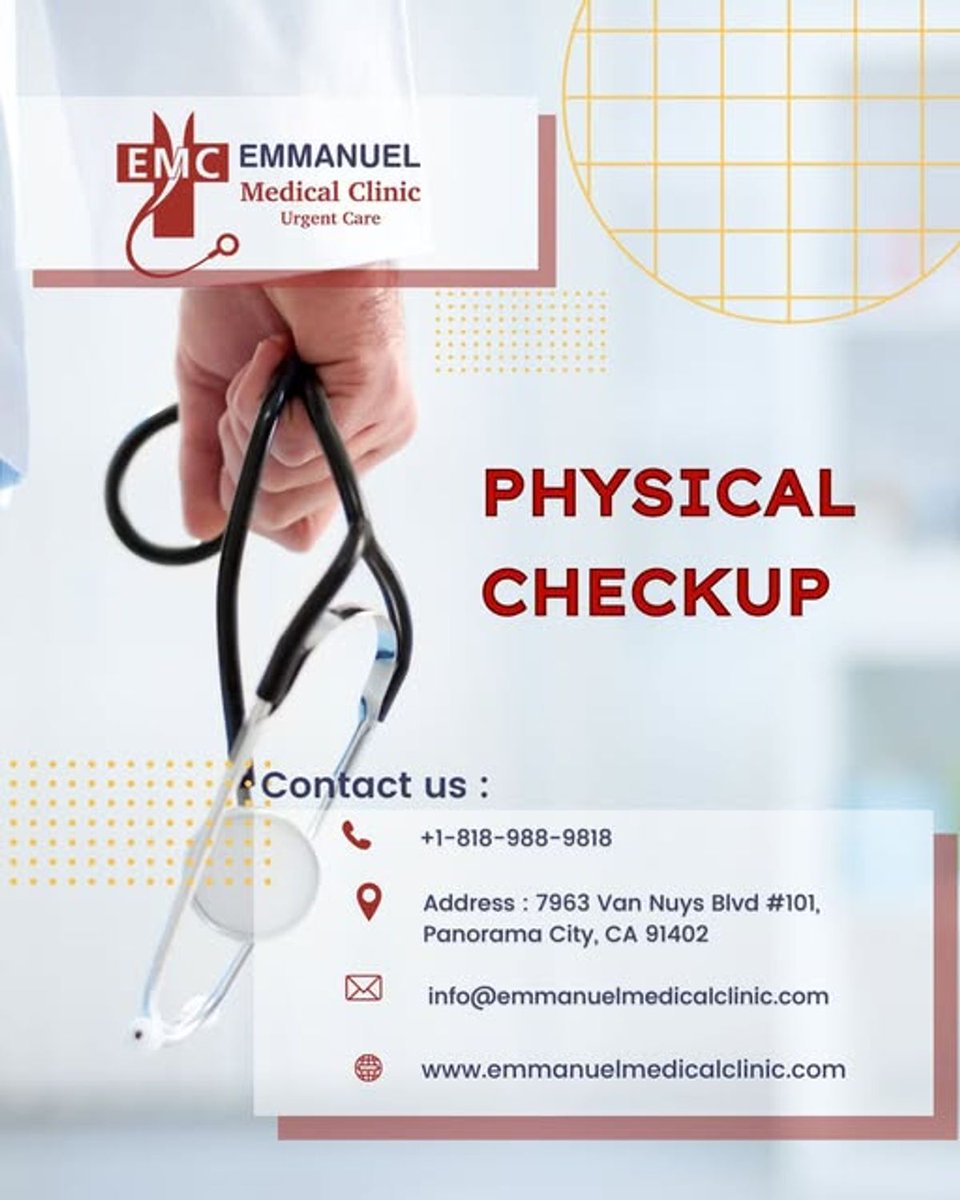 EmmanuelClinic's tweet photo. #PhysicalCheckup #StayHealthy #emmanuelmedicalclinic #medicalcheckup #familydoctor #DrSamehShenouda #panoramacity #california #vannuys #familyhealthcare #EMC https://t.co/SNzF6hkQvb