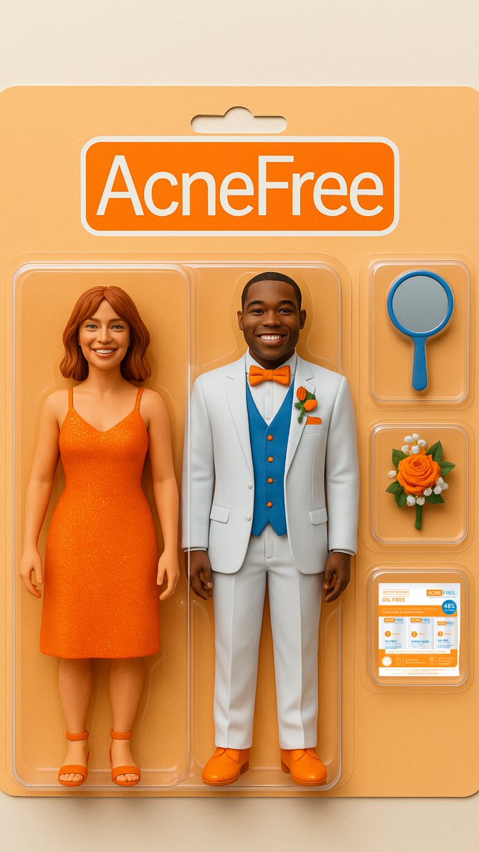 AcneFree's tweet image. Joining in and just in time for prom season '25🪩🧡
Who is your favorite prom couple?
#promseason #prom #prom2025 #acnefree #acnefreeskincare