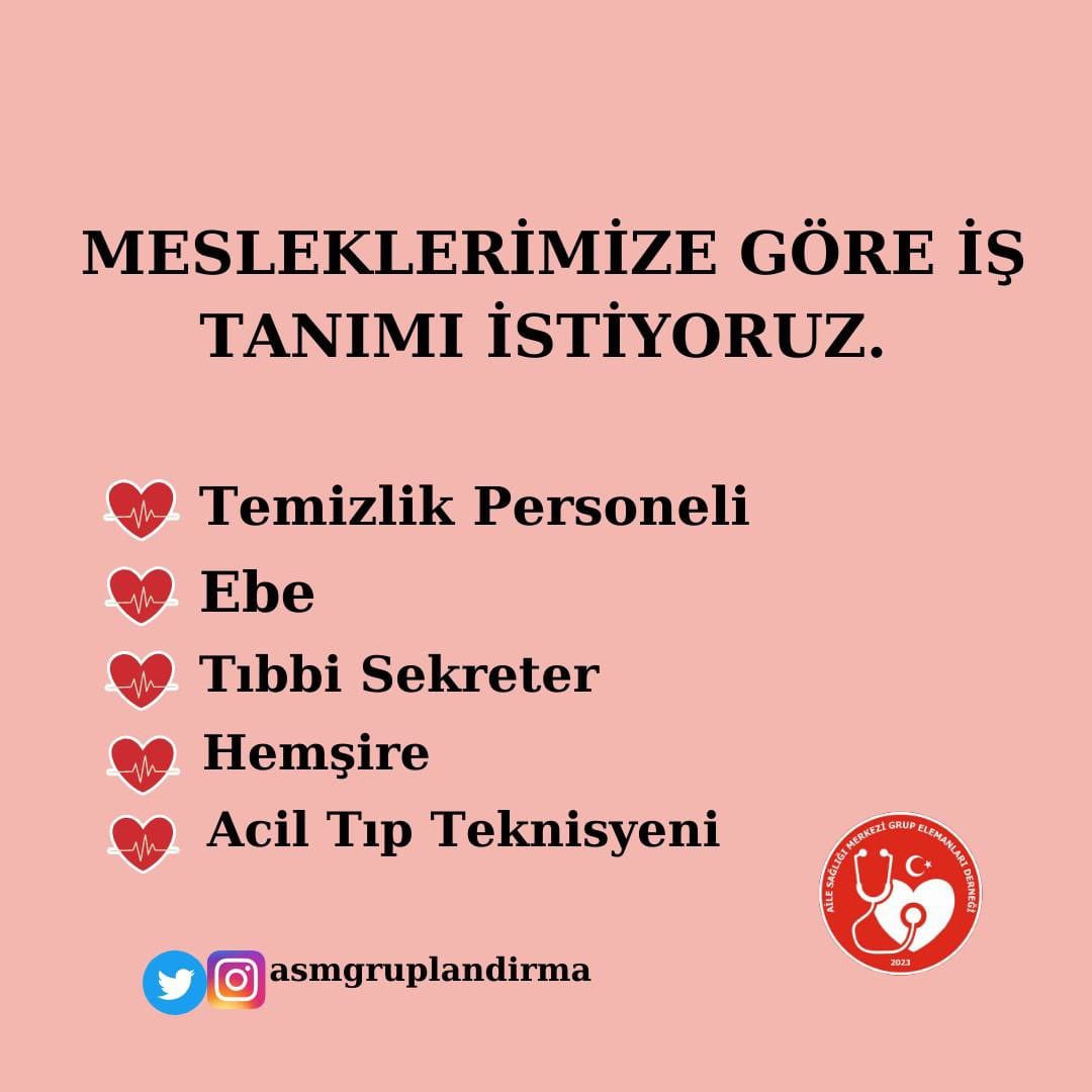 Aile sağlığı merkezi grup elemanlarının verdikleri emekler göz ardı edilmemeli daha iyi koşullar daha iyi hizmet demektir

#AsmGrupKabinede