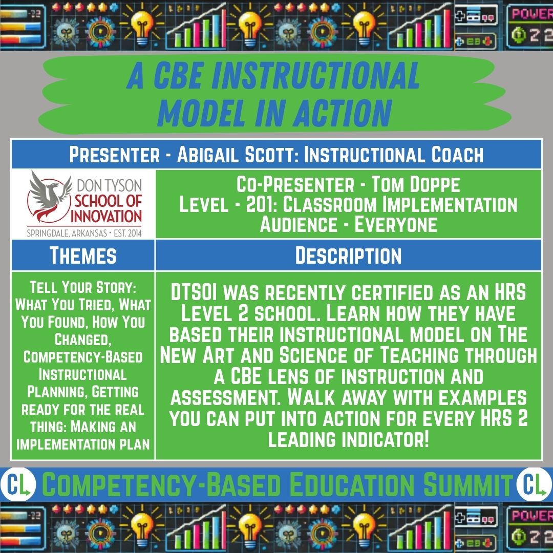 Here is a breakout session for our upcoming "Competency-Based Education Summit" Sign up today!

events.humanitix.com/4th-annual-com…