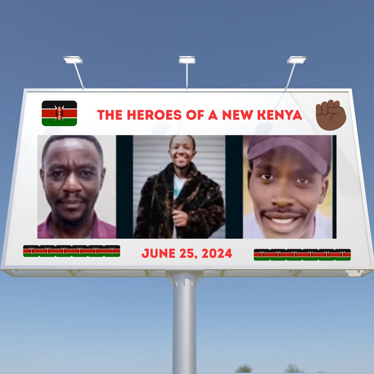 AjemoAdera's tweet photo. @LarryMadowo Isambae tuweke heroes wetu Kwa billboards across the country
#BloodParliament #JusticeForJune25 #BBCAfricaEye #BBCForChaos #TheHeroesOfANewKenya https://t.co/PdrMtzi5nK