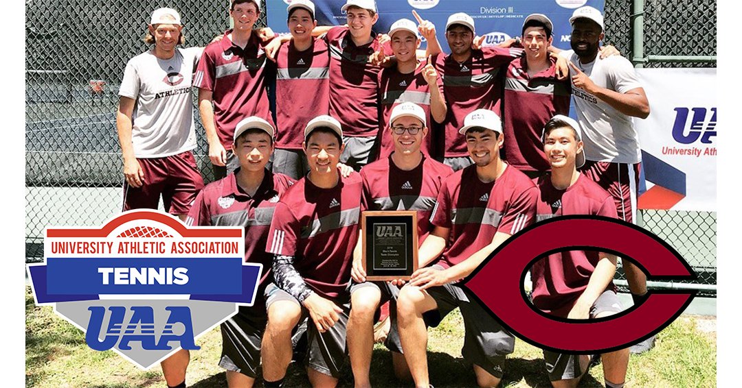 This Day in the UAA, Apr. 28, 2018:

UChicago became the fourth men's tennis team in UAA history to capture the Association title with a 6-3 win over 26-time champion Emory. Freshman Jeremy Yuan earned a three-set win at No. 4 singles to clinch the title for the Maroons.