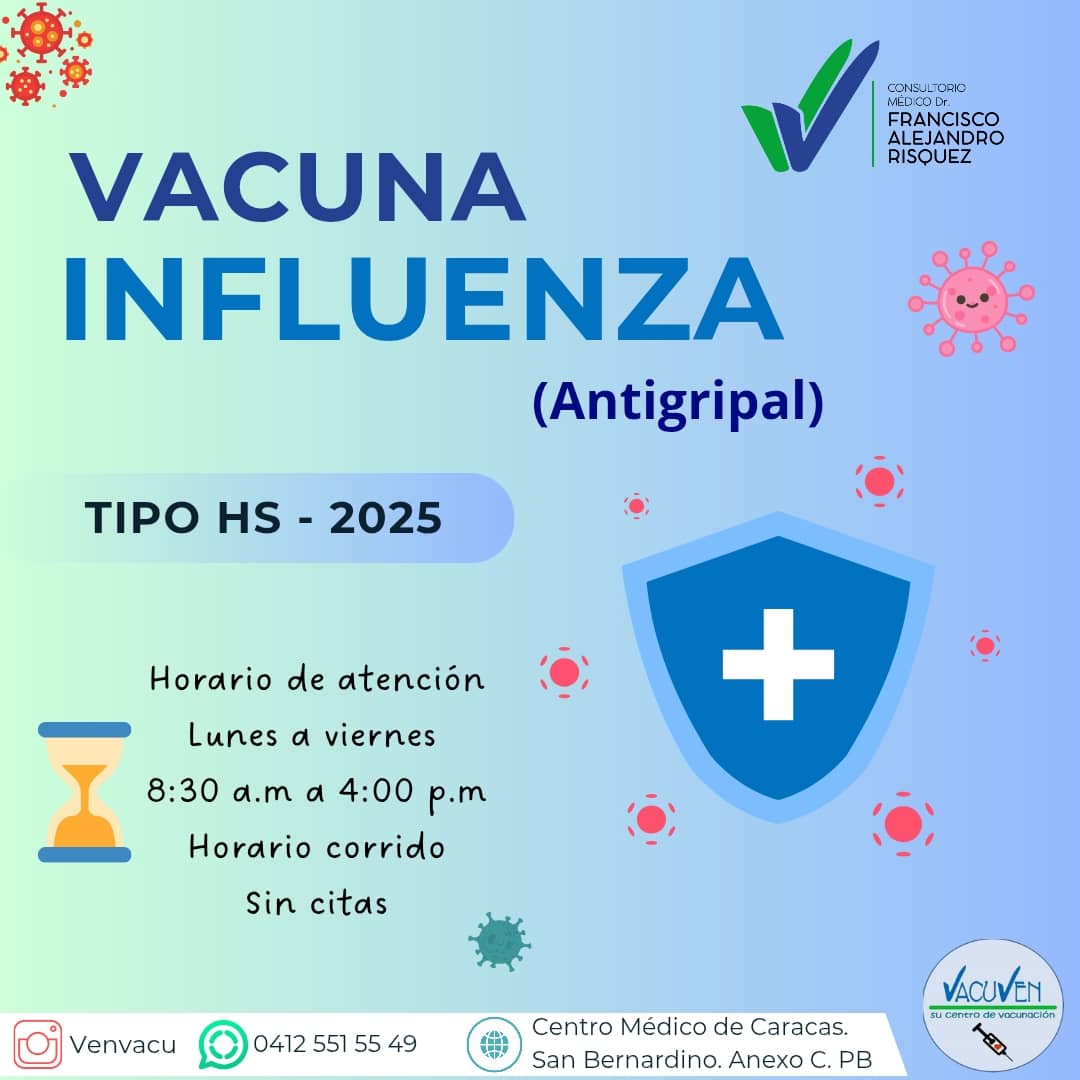 VACUVEN's tweet photo. Hola, estimados pacientes ☀️ 
Ya tenemos disponible la vacuna influenza (antigripal) cepa 2025. 

¡Protégete contra la gripe, te esperamos ! 💉 https://t.co/W3NJfk3P0l