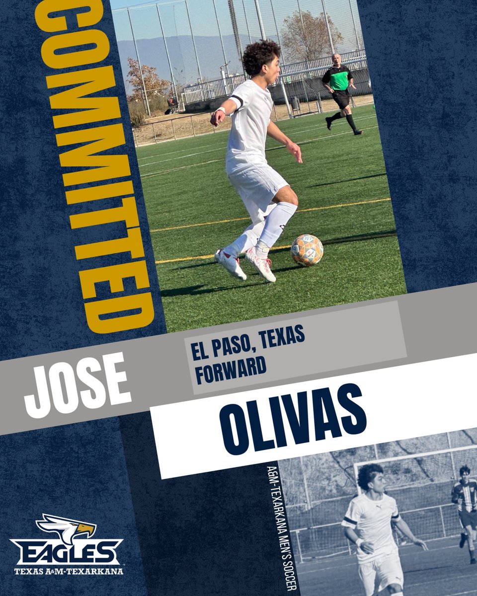 TAMUT_Athletics's tweet photo. Welcome to the nest, Jose!

Jose is a forward who will be joining the A&amp;M-Texarkana Men's Soccer program from El Paso, Texas! #SoarEagles https://t.co/G5SwTDBhSm