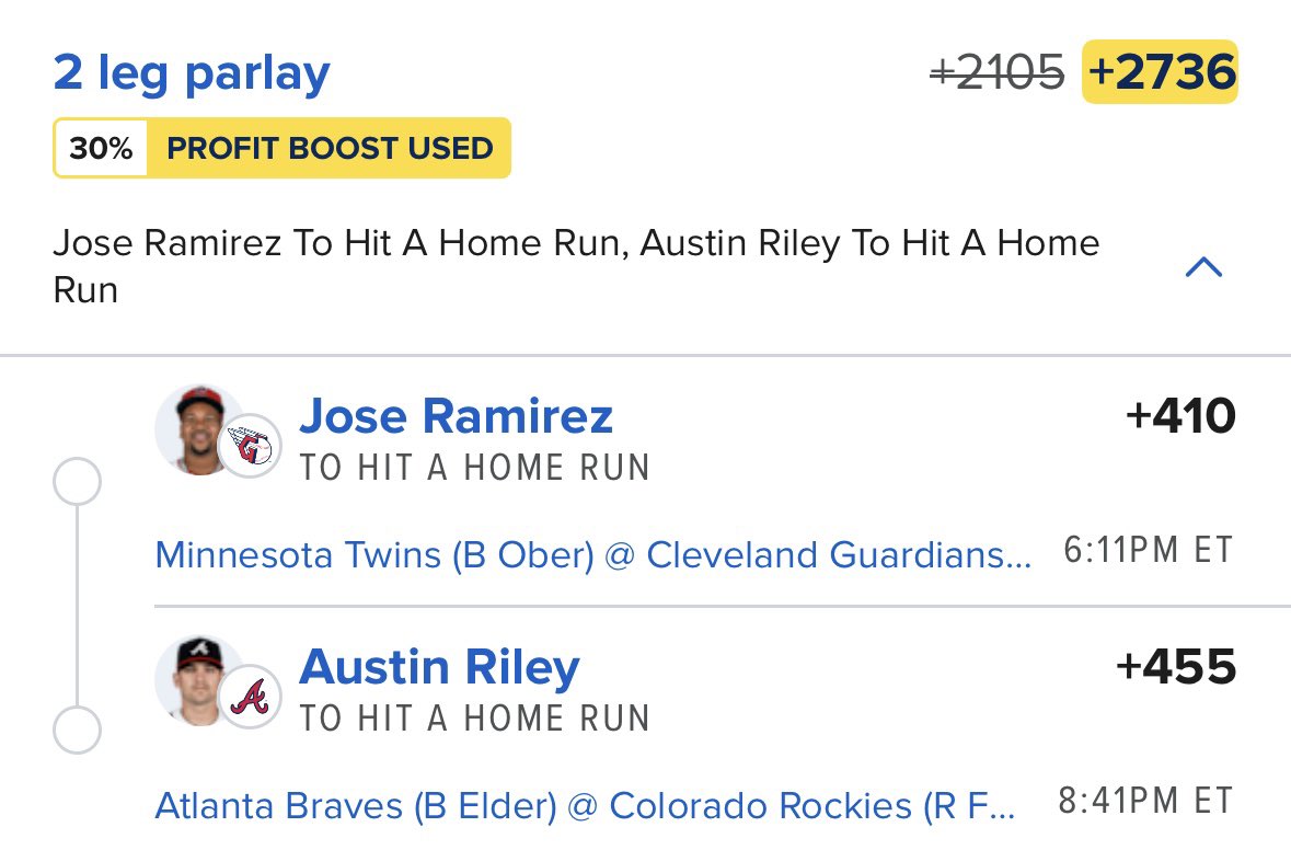 ChillyBets's tweet photo. MLB Boosted Dinger Lay 🚨

$200 to someone who comments below when this cashes 📲

Get 60% off the week 👇

https://t.co/4OxAx9OSJP https://t.co/f0TIWbyRAE
